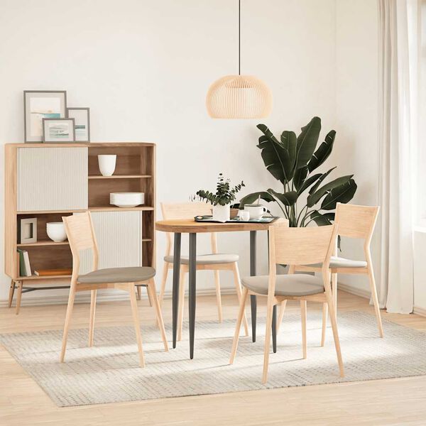 vidaXL Borðplata 80x40x4 cm Solid Wood Eik sporöskjulaga