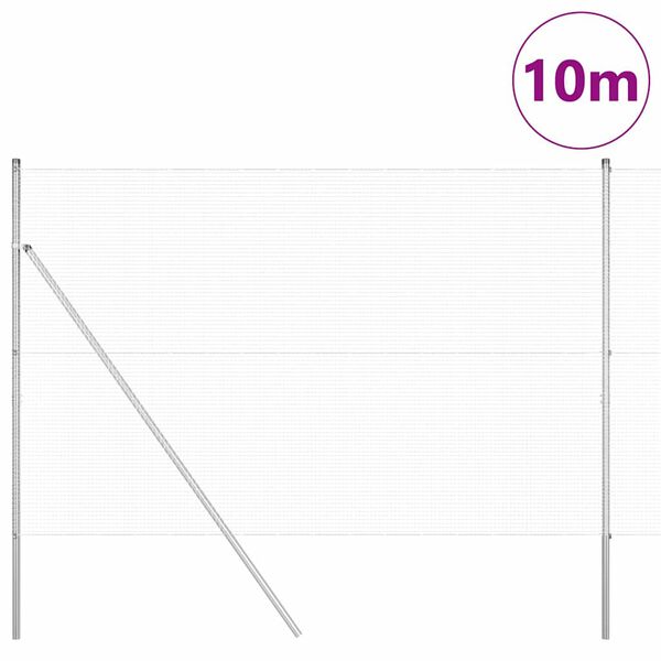 vidaXL Gir&eth;ingarp&oacute;stur Silfur 10 x 1,5 m (16 x 16 mm net) St&aacute;l