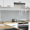 vidaXL Eldh&uacute;s Backsplash 2 pcs Lj&oacute;sgr&aacute;r 80 x 50 cm hertu&eth; gler