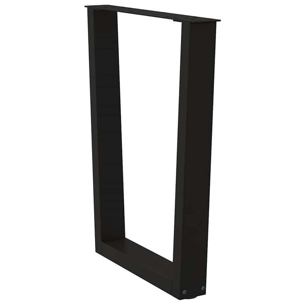 vidaXL borðstofuborðsfætur V-laga 2 stk svart 70x(72-73,3) cm stál