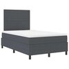 vidaXL LED Box Spring R&uacute;m D&ouml;kk gr&aacute;tt og hv&iacute;tt 120 x 190 cm
