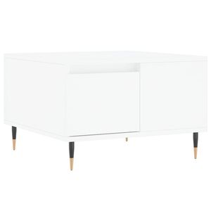 vidaXL S&oacute;fabor&eth; Hv&iacute;tt 55x55x36,5 cm Samsettur Vi&eth;ur