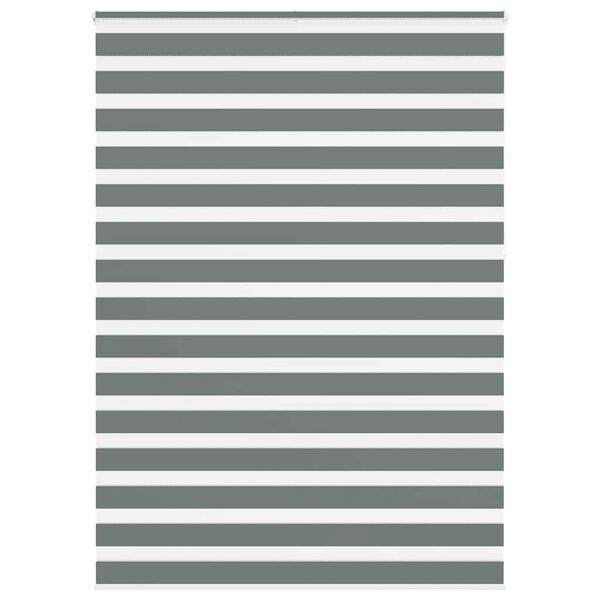 vidaXL Zebra Gard&iacute;na D&ouml;kkgr&aacute;tt 165x230cm Efni Breidd 160,9cm P&oacute;l&yacute;ester