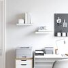 vidaXL Vegghengdar Hillur 2 stk. Eikarlitur & Hv&iacute;tur 50x23x3,8 cm MDF