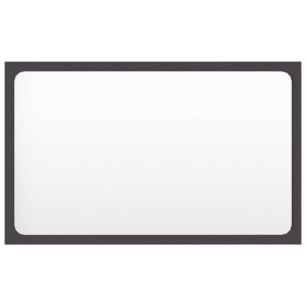 vidaXL Ba&eth;herbergisspegill Gr&aacute;r 60x1,5x37 cm Samsettur Vi&eth;ur