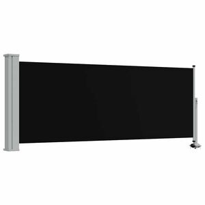 vidaXL &Uacute;tdraganlegur Skj&oacute;lveggur fyrir Ver&ouml;nd 100x300 cm Svartur