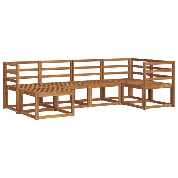 vidaXL &Uacute;ti s&oacute;fasett me&eth; p&uacute;&eth;i 6 pcs N&aacute;tt&uacute;rulegt og Krem