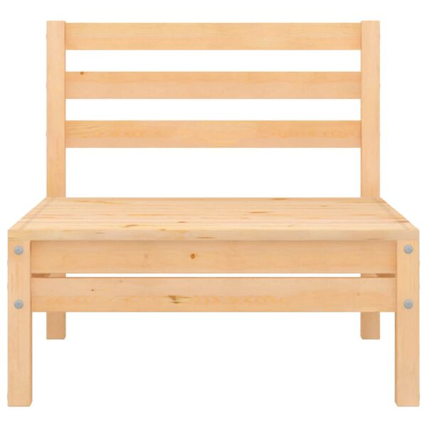 vidaXL 3 Parta Garðsófasett Gegnheill Furuviður