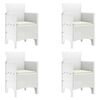 vidaXL Gar&eth;st&oacute;ll me&eth; p&uacute;&eth;i 4 pcs Hv&iacute;tt 53 x 49 x 85 cm P&oacute;l&yacute;pr&oacute;p&yacute;len