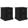 vidaXL Noat&ouml;flu sk&aacute;pur me&eth; sk&uacute;ffu 2 pcs Svartur Eik 39 x 39 x 47.5 cm