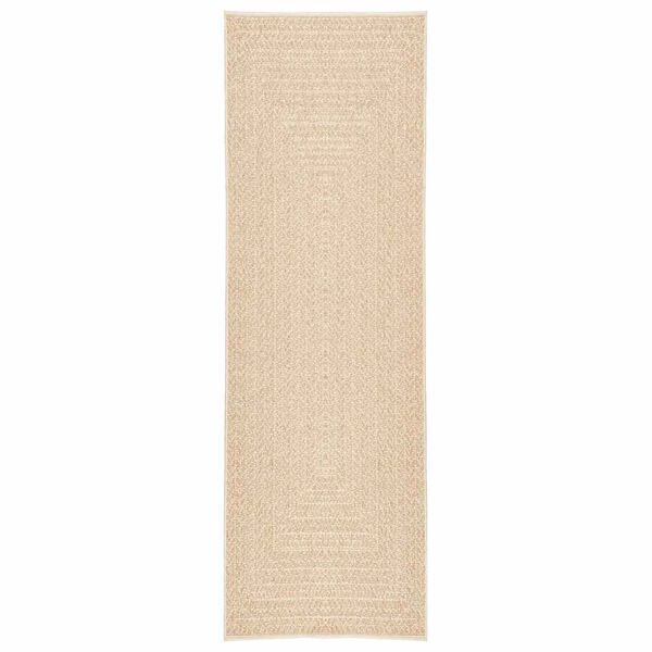 vidaXL mottur "ZIZUR" drapplita&eth;ur 80x250 cm Jute Look innan og utan