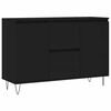 vidaXL Skenkur Svartur 101,5x35x70 cm Samsettur Vi&eth;ur