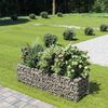 vidaXL Gabion Grj&oacute;tkassi Upph&aelig;kka&eth; Bl&oacute;maker S&iacute;nkh&uacute;&eth;a&eth; St&aacute;l 180x50x50cm