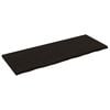 vidaXL Vegghilla D&ouml;kkbr&uacute;n 160x60x(2-4) cm Me&eth;h&ouml;ndlu&eth; Gegnheil Eik