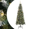 vidaXL Gervi j&oacute;latr&eacute; me&eth; 300 LED Gr&aelig;nn 210 cm PVC, plast og st&aacute;l