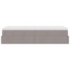 vidaXL Ottoman r&uacute;mgrind me&eth; d&yacute;nu Taupe 90x190 cm Efni