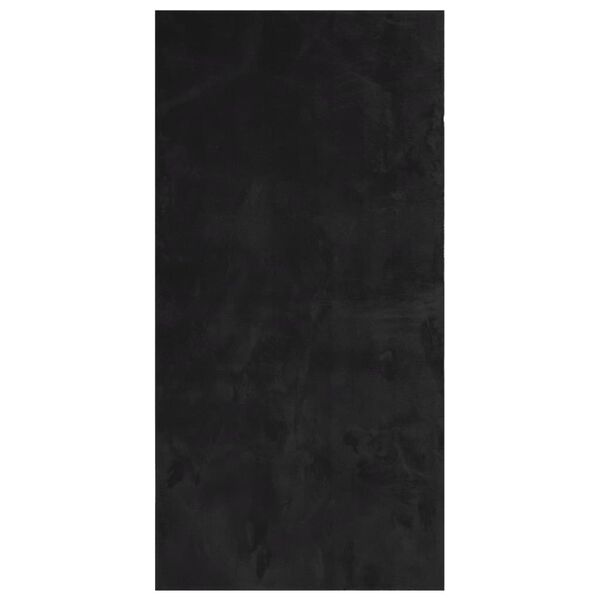 vidaXL Motta HUARTE Stutt Flos og &THORN;voanleg Svart 100x200 cm