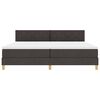 vidaXL LED Box Spring R&uacute;m me&eth; d&yacute;nu D&ouml;kk br&uacute;nt 200 x 200 cm d&uacute;kur