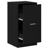 vidaXL Ap&oacute;tekarask&aacute;pur Sv&ouml;rt eik 40 x 41 x 77.5 cm Samsettur vi&eth;ur