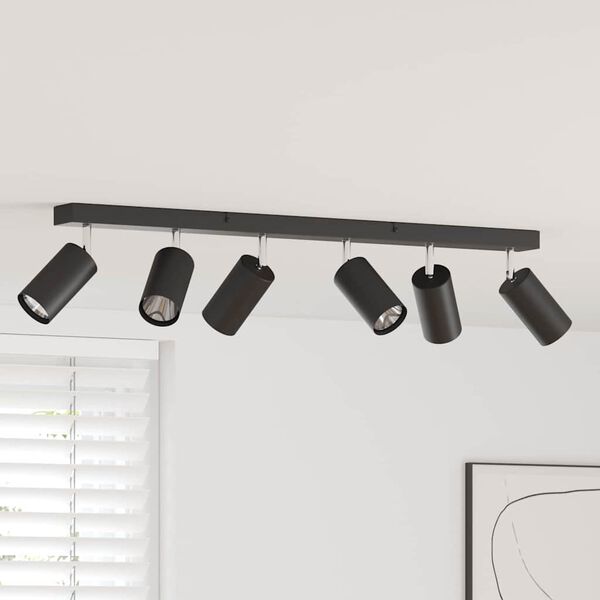 vidaXL Loftskastari me&eth; svi&eth;slj&oacute;sum Svartur 73 x 6 x 16 cm metal