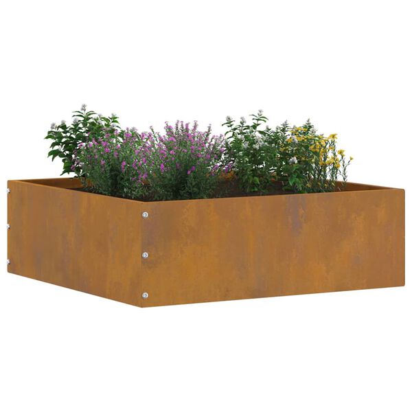 vidaXL Gar&eth;ja&eth;ar 6 pcs Rusty 40 x 40 x 13 cm Ve&eth;ra&eth; st&aacute;l