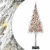 vidaXL J&oacute;latr&eacute; me&eth; 300 LED me&eth; standi Hv&iacute;tt 210 cm PE og St&aacute;l