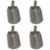 vidaXL Skopuh&ouml;f&eth; 4 pcs Silfur 33 x 21 cm Dufth&uacute;&eth;a&eth; st&aacute;l