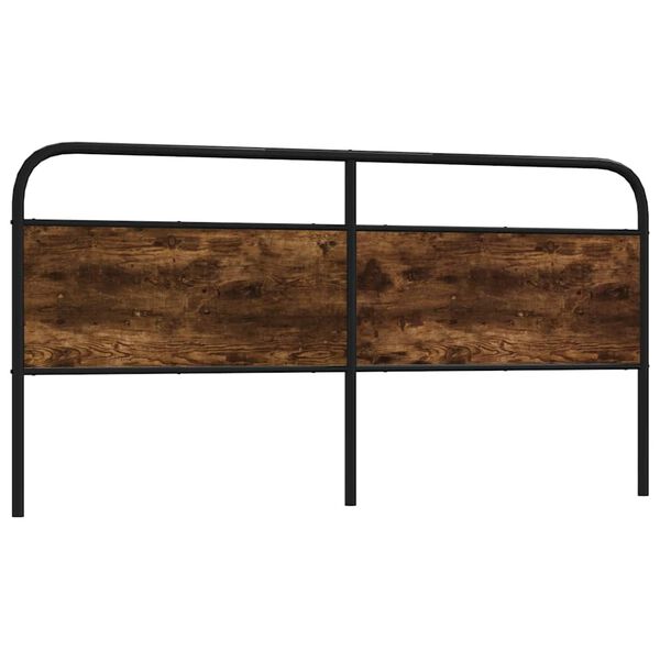 vidaXL Skiptanlegt R&uacute;mgafl Reykt&oacute;na Eikarlitur 180 cm St&aacute;li og Samsettur Vi&eth;ur