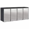 vidaXL R&uacute;llusk&aacute;pur fyrir 3 ruslatunnur Antras&iacute;t 340 x 77.5 x 115.5 cm