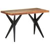 vidaXL Bor&eth;stofubor&eth; 120x60x76 cm Gegnheill Endurunninn Vi&eth;ur