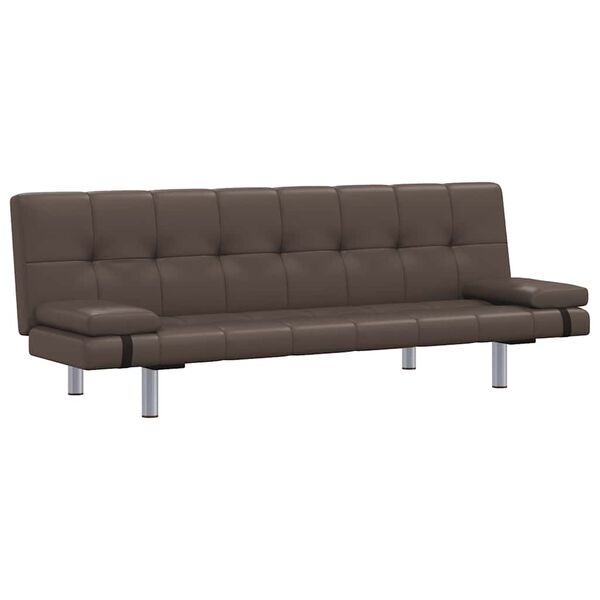 vidaXL Svefns&oacute;fi me&eth; Tveimur P&uacute;&eth;um Br&uacute;nn Gervile&eth;ur