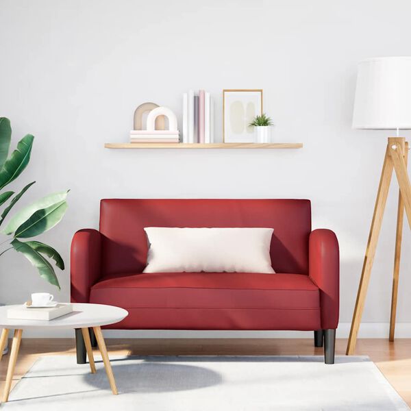 vidaXL Loveseat S&oacute;fi V&iacute;nrau&eth;ur 110 cm Gervile&eth;ur