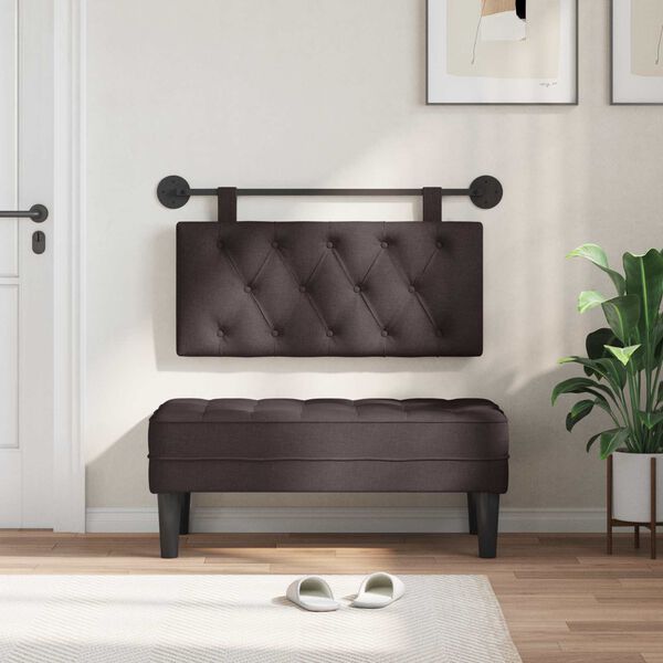 vidaXL Hengisk&aacute;li Vegghengt D&ouml;kk br&uacute;nt 100 x 55 x 7 cm d&uacute;kur