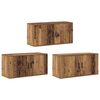vidaXL Vegghengdur sj&oacute;nvarpssk&aacute;pasett Vegghengt 3 pcs Gamall vi&eth;ur