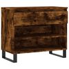 vidaXL Sk&oacute;sk&aacute;pur Reyklitu&eth; Eik 70x36x60 cm Samsettur Vi&eth;ur