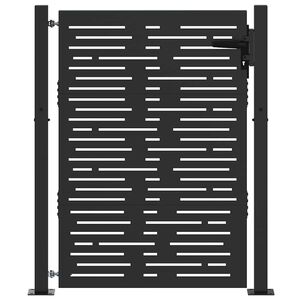 vidaXL Gar&eth;hli&eth; me&eth; l&aacute;s Svartur 110 x 130 cm Dufth&uacute;&eth;a&eth; st&aacute;l