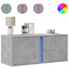 vidaXL Veggsj&oacute;nvarpssk&aacute;pur me&eth; LED-lj&oacute;sum Steypugr&aacute;r 80x31x35 cm