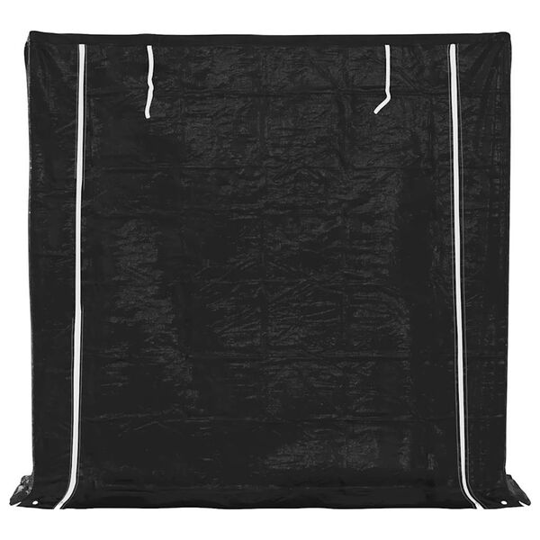 vidaxL Eldivi&eth;argrind me&eth; Regnhl&iacute;f 200x40x200 cm S&iacute;nkh&uacute;&eth;a&eth; St&aacute;l