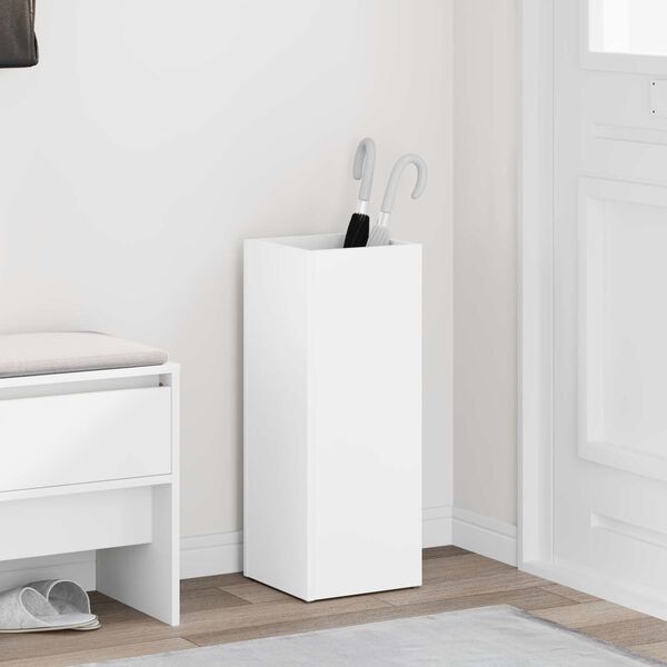 vidaXL Regnhl&iacute;fastendur Hv&iacute;tt 25 x 24,5 x 64 cm Samsettur vi&eth;ur