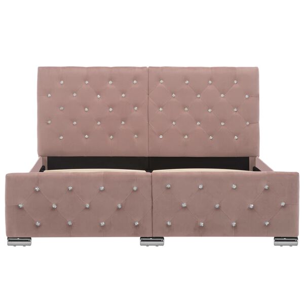 vidaXL R&uacute;mgrind Bleikt &Aacute;kl&aelig;&eth;i 140x200 cm