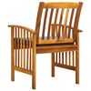 vidaXL gar&eth;bor&eth;stofust&oacute;lar 6 stk me&eth; p&uacute;&eth;um Solid Wood Acacia