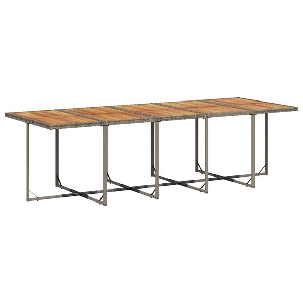 vidaXL 11 Hluta Gar&eth;h&uacute;sgagnasett me&eth; S&aelig;tisp&uacute;&eth;um P&oacute;l&yacute;rattan Gr&aacute;tt