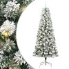 vidaXL Gervi hengdu j&oacute;latr&eacute; me&eth; 300 LED Gr&aelig;nn og hv&iacute;tur 240 cm
