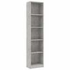 vidaXL 5 Hillu B&oacute;kask&aacute;pur Steypugr&aacute;r 40x24x175 cm Samsettur Vi&eth;ur