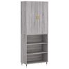 vidaXL H&aacute;r Sk&aacute;pur Gr&aacute;r Sonoma 69,5x34x180 cm Samsettur Vi&eth;ur