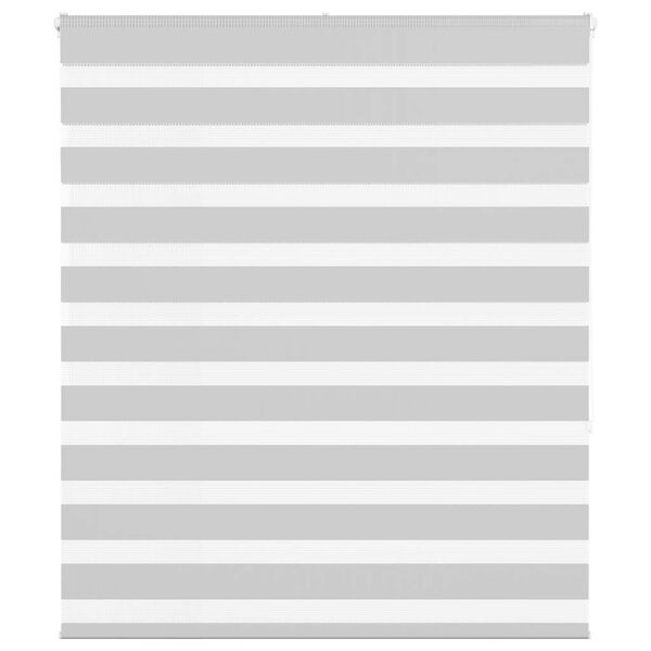 vidaXL Zebra Gard&iacute;na Lj&oacute;sgr&aacute; 135x150cm Efni Breidd 130,9cm P&oacute;l&yacute;ester