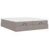 vidaXL Ottoman r&uacute;mgrind me&eth; d&yacute;num Taupe 200x200cm Efni