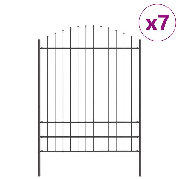 vidaXL Gar&eth;hefti 7 pcs Gr&aacute;r 170 x 225 cm Dufth&uacute;&eth;a&eth; st&aacute;l