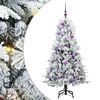vidaXL Gervi hengdu j&oacute;latr&eacute; me&eth; 150 LED Hv&iacute;tt 150 cm PE og PVC
