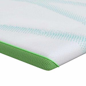 vidaXL D&yacute;nu toppur Hv&iacute;tt og gr&aelig;nt 70 x 200 cm Jacquard Efni